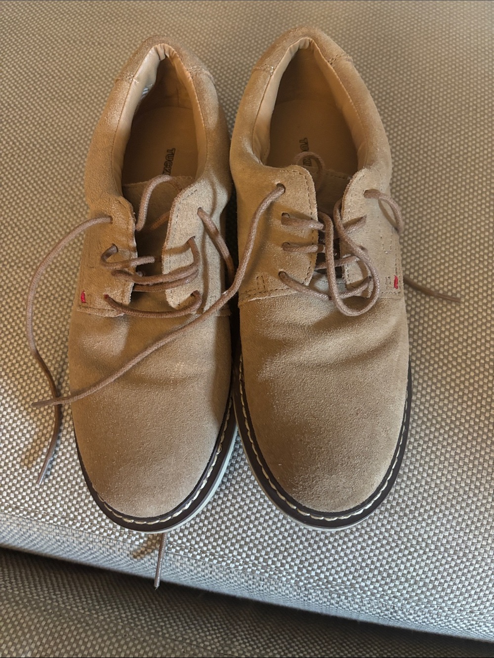 Tucker + Tate Kids Tan Suede Lace-Up Dress Shoes